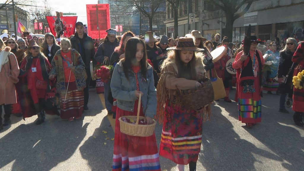 Crowds gathered for the Women’s Memorial March in Vancouver
