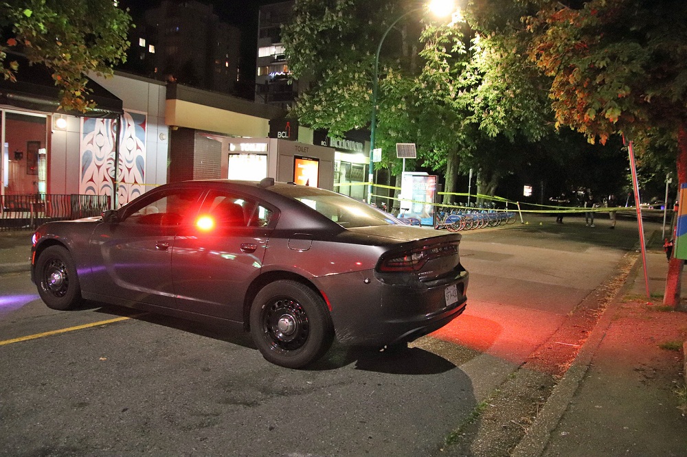 Police in Vancouver were called to an area in the city's West End in May 2023 for reports of a stabbing. (CityNews image)