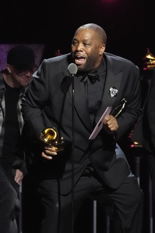 Killer Mike accepts the award for best rap album for "Michael" during the 66th annual Grammy Awards on Sunday, Feb. 4, 2024, in Los Angeles.