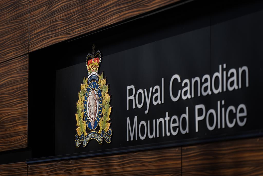 The RCMP logo is seen in Surrey, B.C., on Thursday, March 16, 2023
