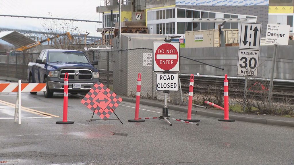 The Front Street closure in New Westminster