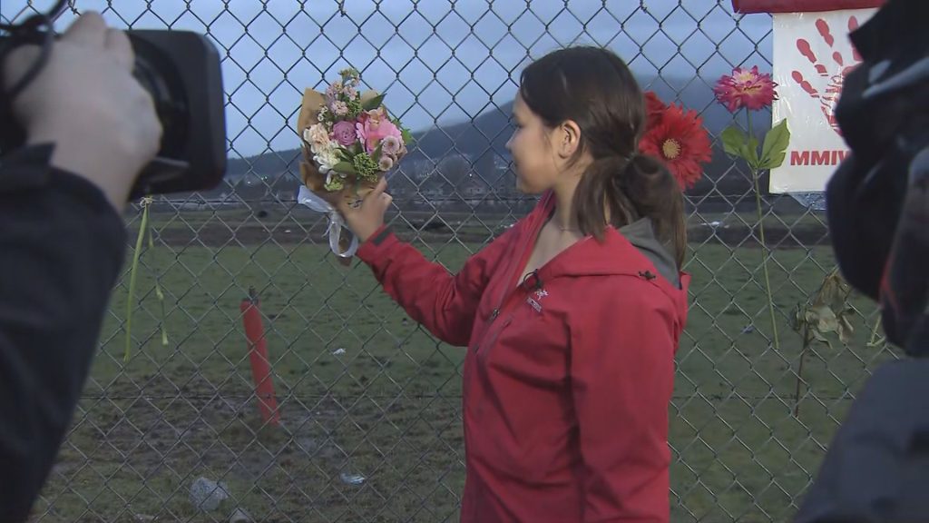 A gathering was held near the former Pickton Farm in Port Coquitlam