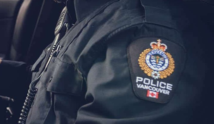 A Vancouver Police Officer's shoulder patch