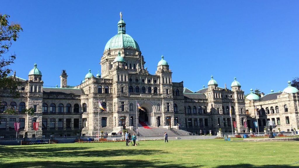 FILE photo of the B.C. Legislature in Victoria.