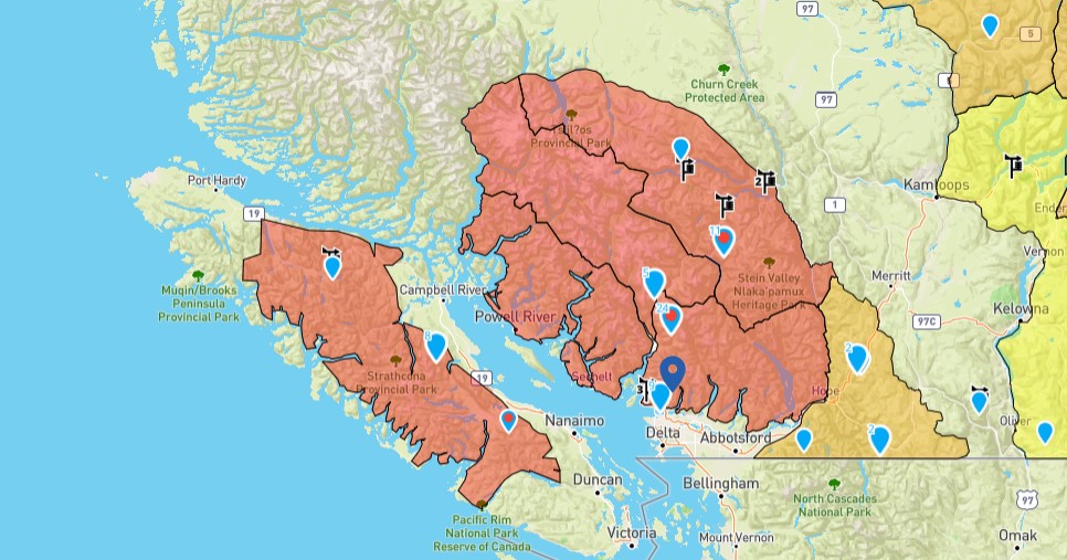 Avalanche Canada says avalanche risk is high in the North Shore mountains.