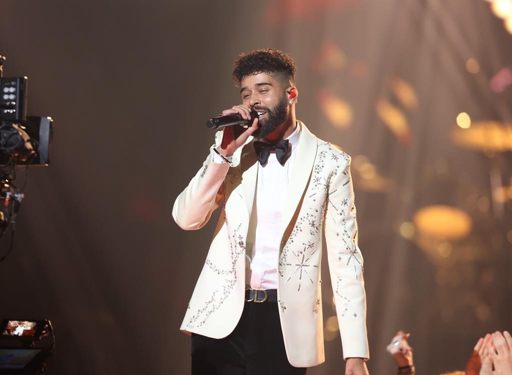 AP Dhillon performs during the Juno Awards in Edmonton on March 13, 2023. THE CANADIAN PRESS/Timothy Matwey