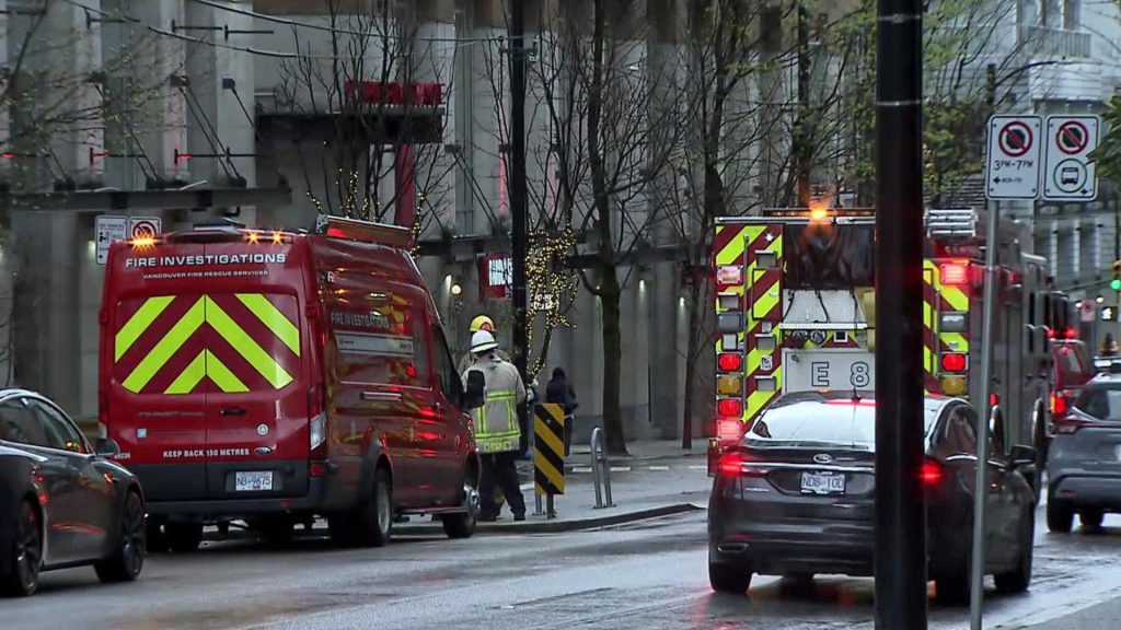 Vancouver fire crews battle third blaze of the day Thursday afternoon