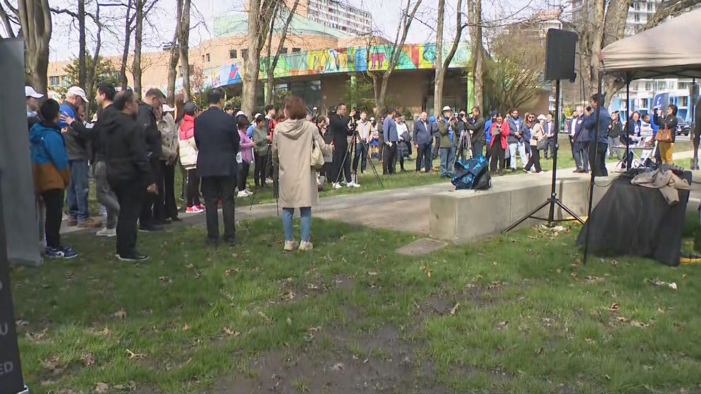 Local residents and politicians gathered in Richmond on April 1, 2024 to rally against the latest carbon tax increase in B.C. (CityNews Image)