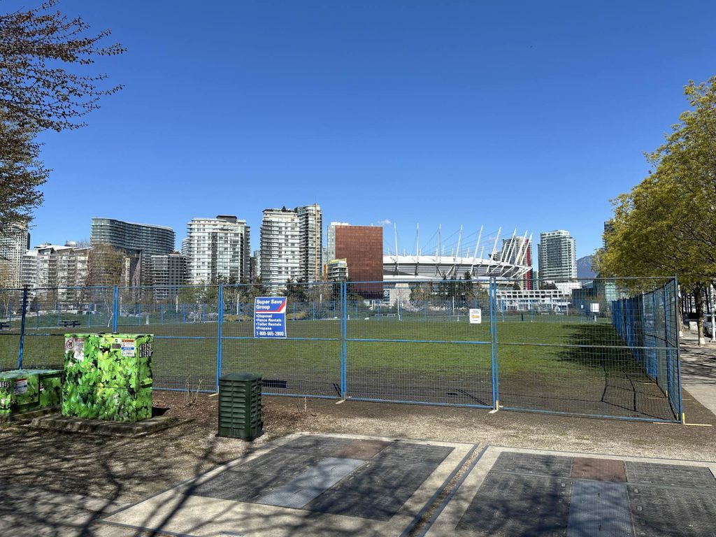 The site of a new school in Olympic Village, slated to be complete by the fall of 2029. The province announced on Friday, April 5, 2024, that the budget for the long-awaited facility had been finalized.