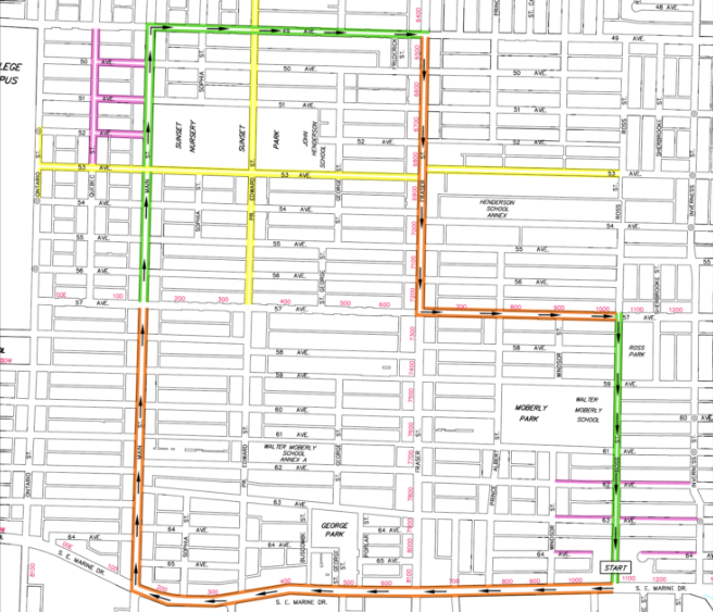 The Vancouver 2024 Vaisakhi parade route.