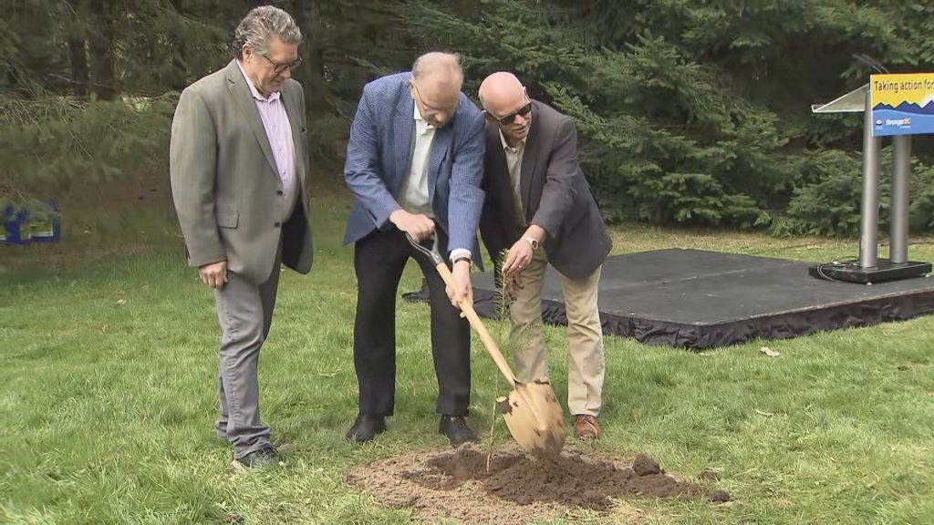 Forests Minister Bruce Ralston planted a ceremonial tree in Surrey's Green Timbers Urban Forest Park