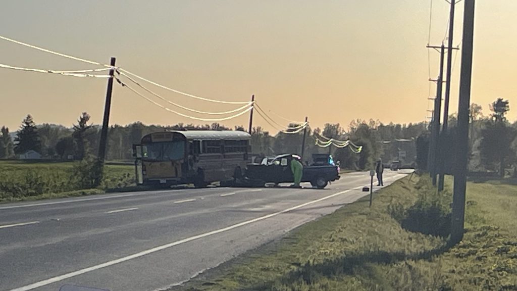 Driver of pick-up seriously hurt in head-on crash with school bus: Mission RCMP