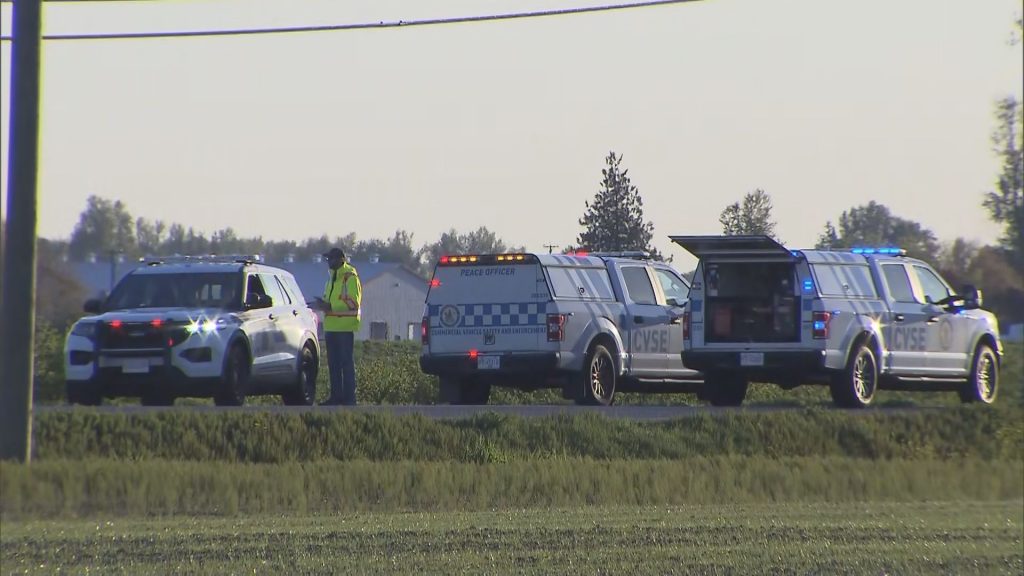 A head-on crash between a school bus and pick-up truck near Mission on April 17, 2024, sent two people to the hospital, according to BC EHS. The collision shut part of Highway 7.