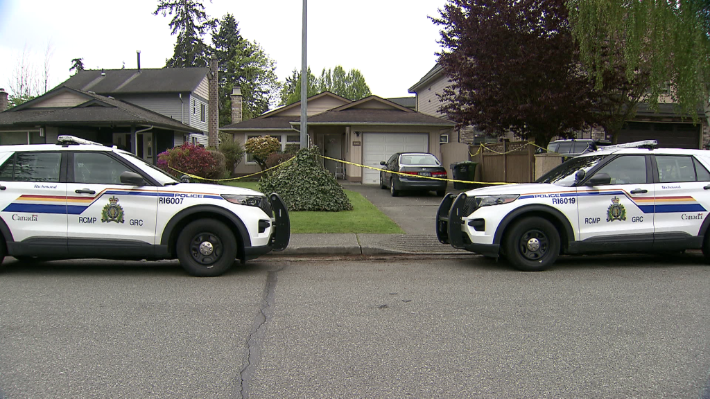 Richmond RCMP on scene after a woman was found dead.