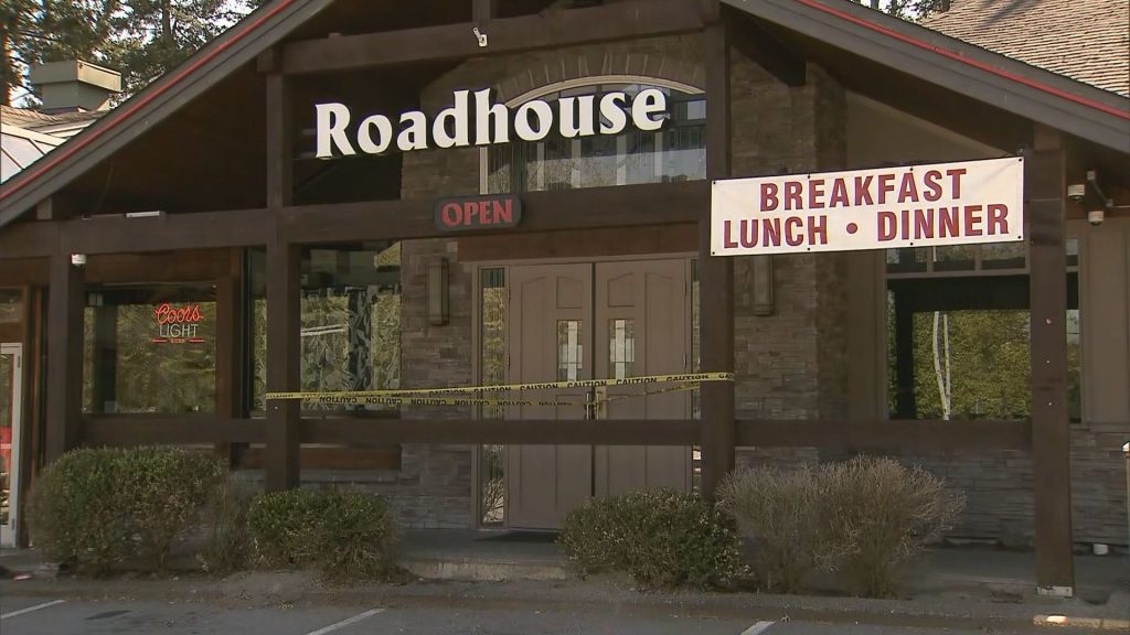 A photo of fire damage at the Roadhouse Grille in South Surrey