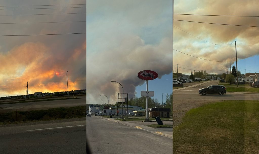 The Parker Lake wildfire as seen from Fort Nelson May 12. (Courtesy Keri Pedersen)