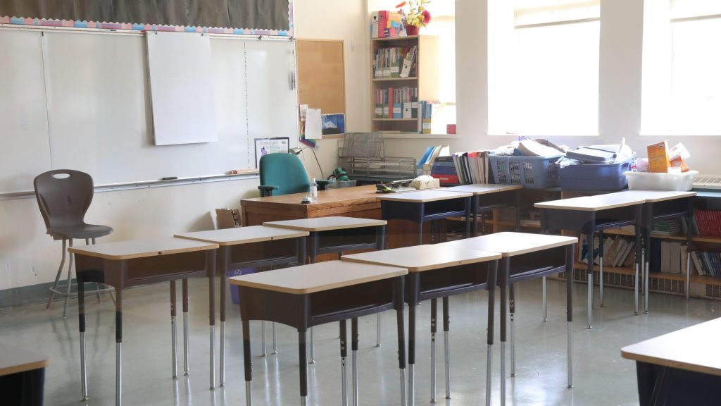 An empty classroom