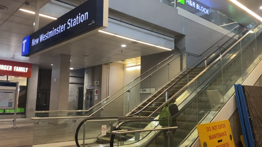 The New Westminster SkyTrain station