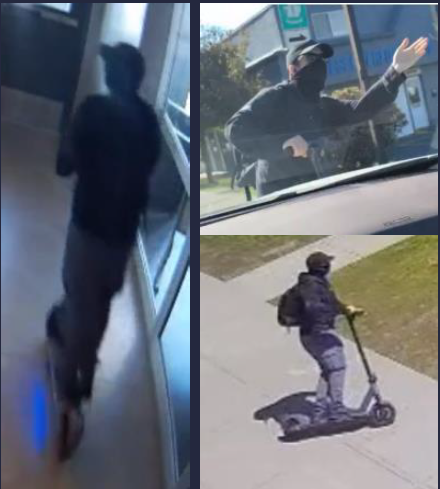 Collage of the suspect from various angles.