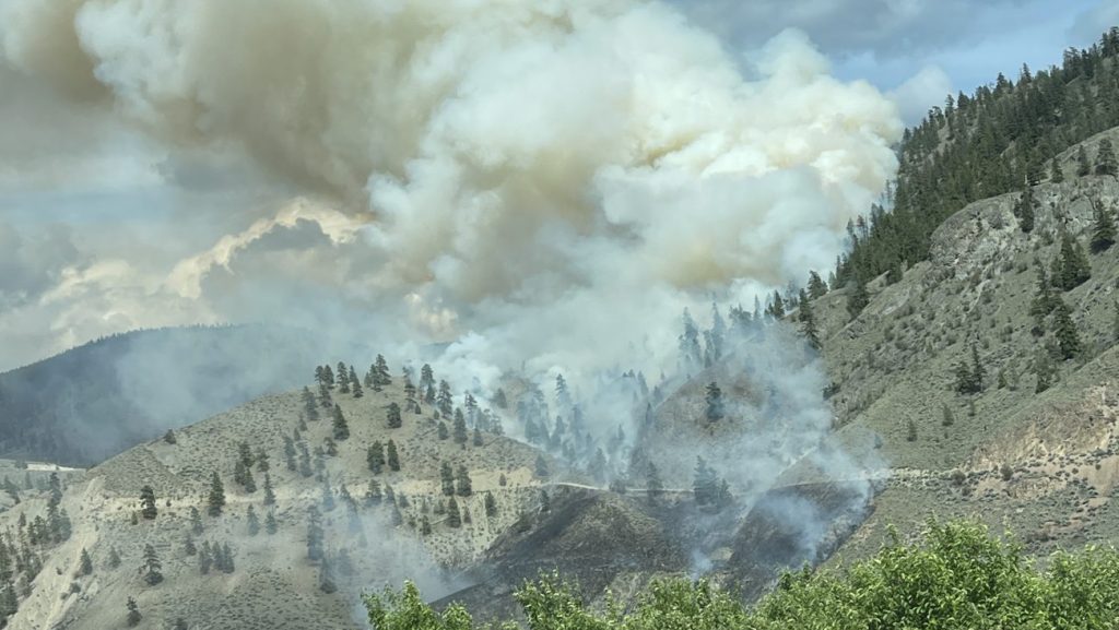 The Drinkwater Road wildfire near Spences Bridge is burning at 30 hectares as of Saturday May 25, 2024, BCWS says.