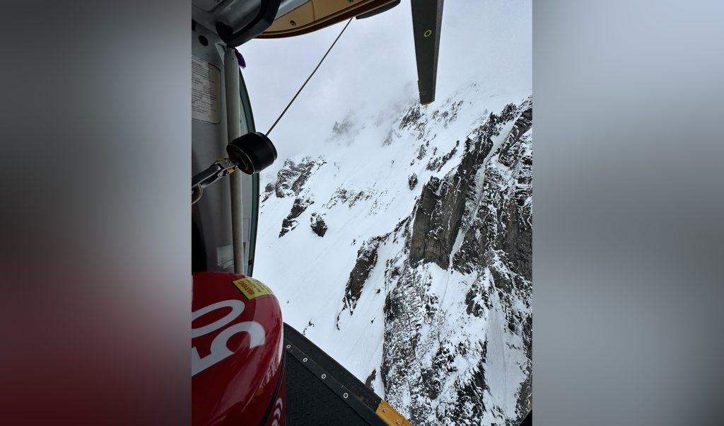 Atwell Peak from within an NSR helicopter
