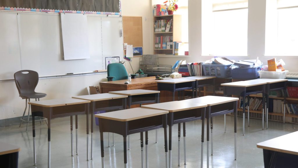 An empty classroom