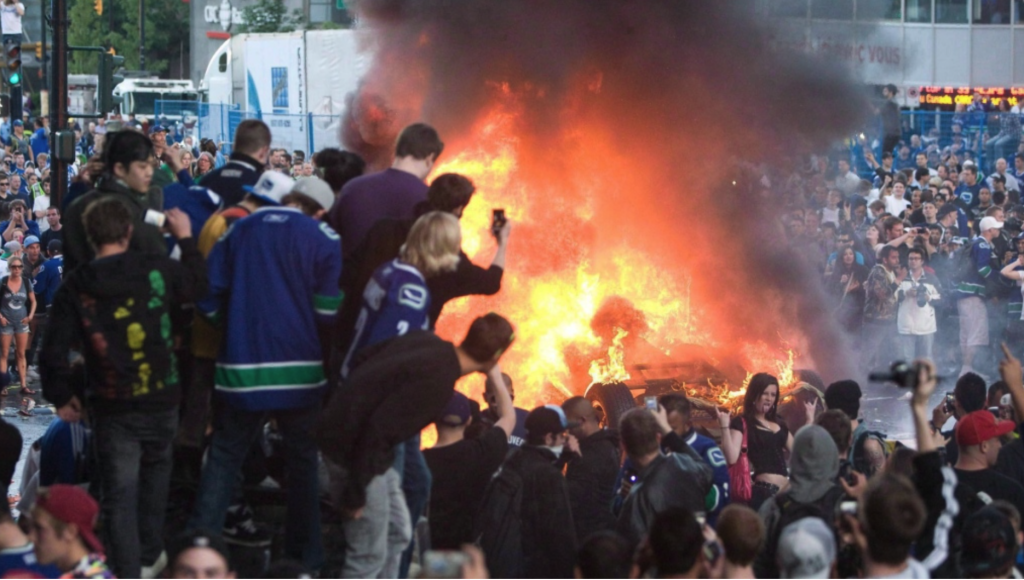 ESPN's latest 30 for 30 called, "I'm Just Here For The Riot" looks at the Vancouver Stanley Cup riot through the lens of those who took part. There is also analysis from local journalists, fans, the Vancouver Police Department, and Vancouver Fire Rescue Services. (Courtesy ESPN)