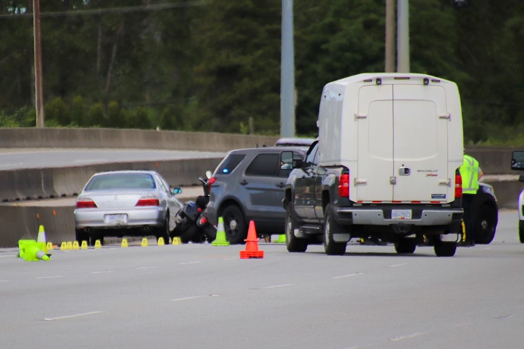 Emergency officials on scene of a fatal crash on Highway 99 on Wednesday June 12, 2024. (Shane MacKichan, CityNews Image)