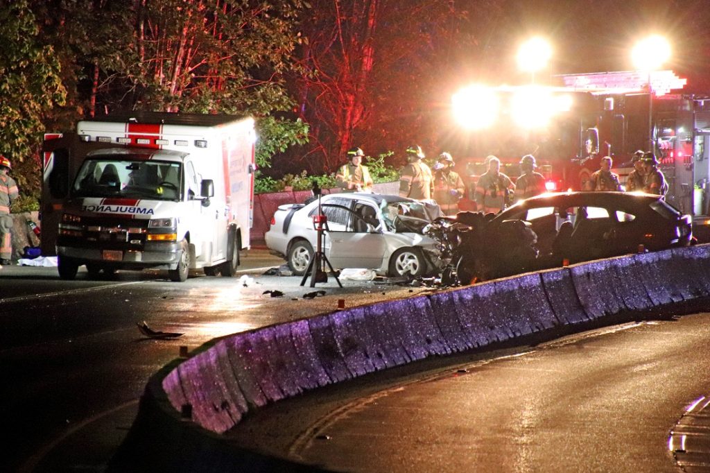 The West Vancouver Police Department says a late-night crash has turned fatal. (Credit: Shane MacKichan)