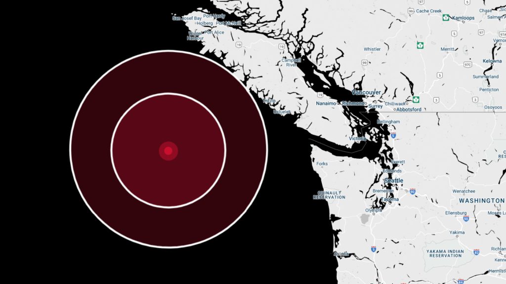 A magnitude 5.2 earthquake off the northwest coast of Vancouver Island has not triggered a tsunami warning, Emergency Info BC said Thursday.