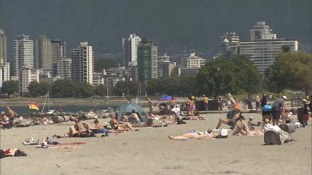 A view of Kits Beach in Vancouver