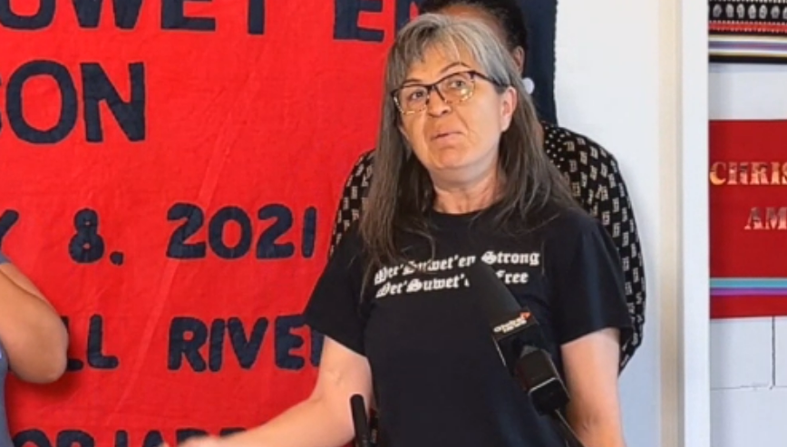 Laura Holland, the mother of Jared Lowndes, an Indigenous man who was killed by police in Campbell River on July 8, 2021.