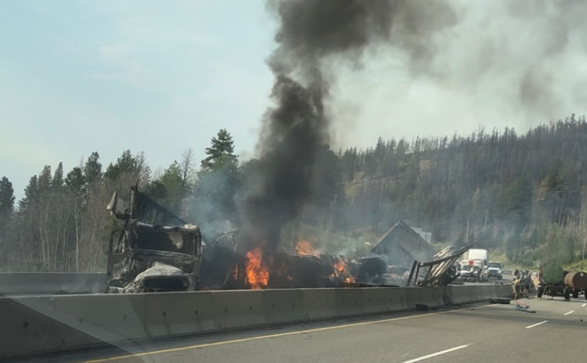 Large crash shuttered southbound lanes of Coquihalla Highway south of Merritt