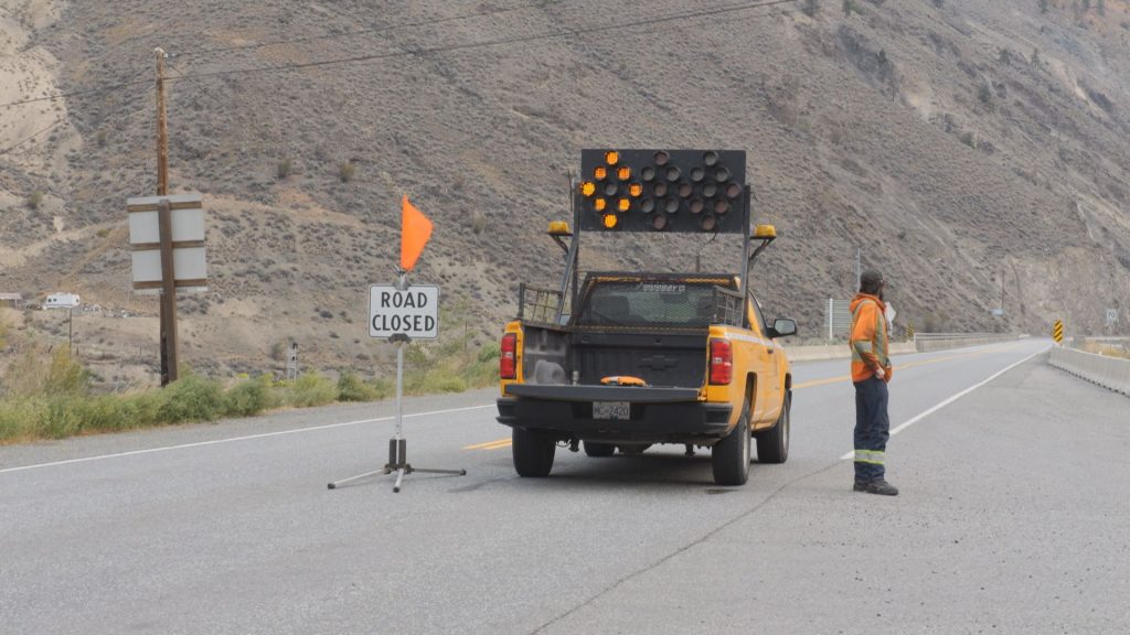 Highway 1 was closed between Spences Bridge to west of Cache Creek on July 21, 2024, due to the Shetland Creek wildfire.