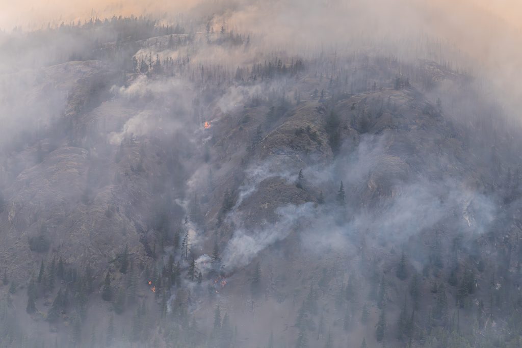 The Shetland Creek wildfire is seen from above on Monday July 22, 2024. (BC Wildfire Service Image)