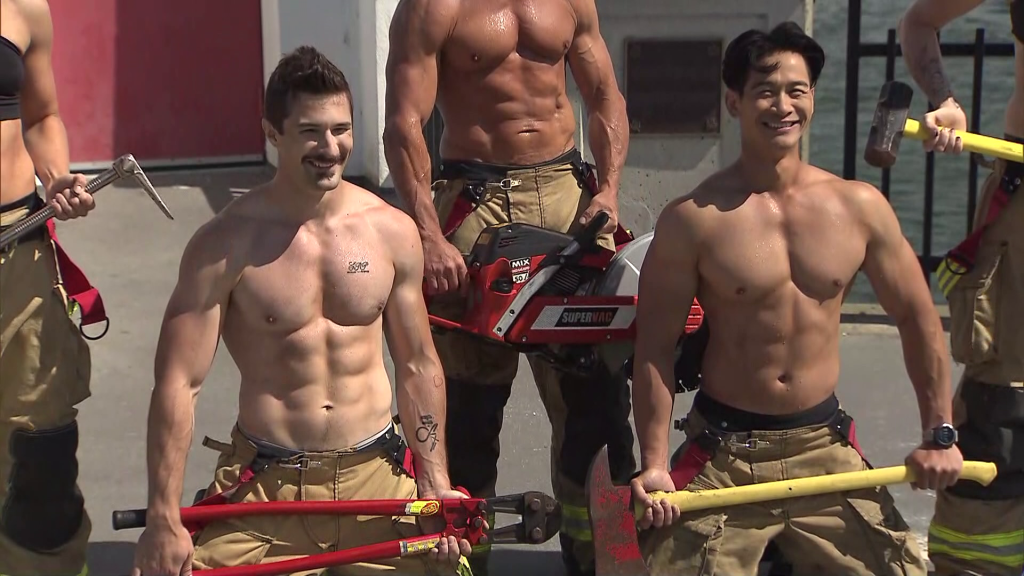 Vancouver firefighters took some time off from running into burning buildings and handling other emergencies to strip down and pose for the 2025 Hall of Flame calendar.