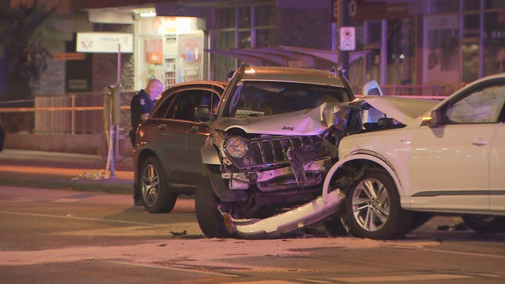 Vancouver Police investigate an incident at Fraser St & SE Marine Dr