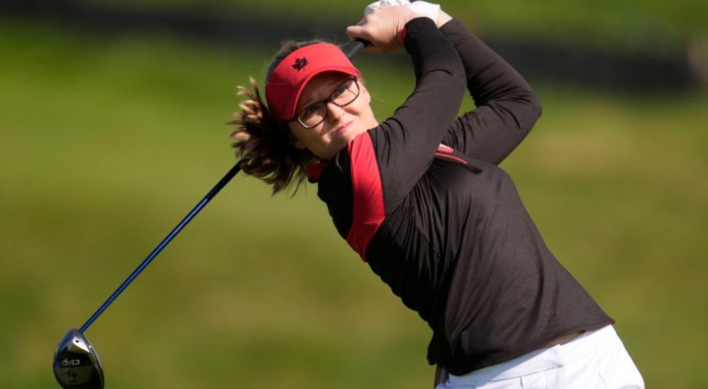 Canadian golfer Brooke Henderson salvages 1st Olympic round with closing eagle