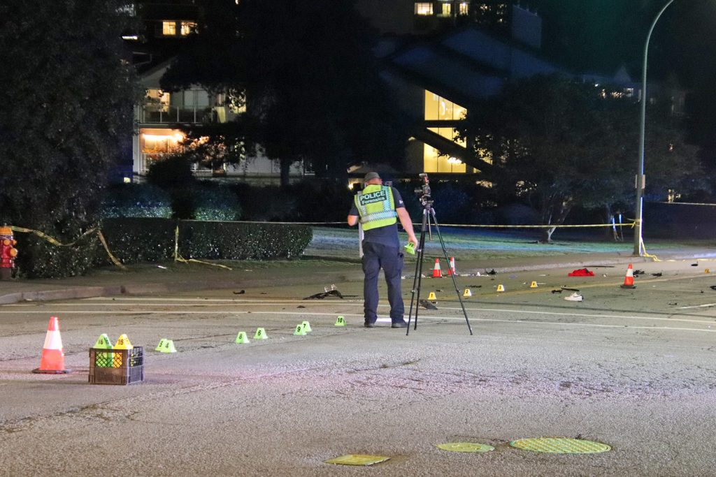 The Lower Mainland's Integrated Collision Analysis and Reconstruction Service is investigating a serious crash in Coquitlam Thursday. (Credit: Shane MacKichan)