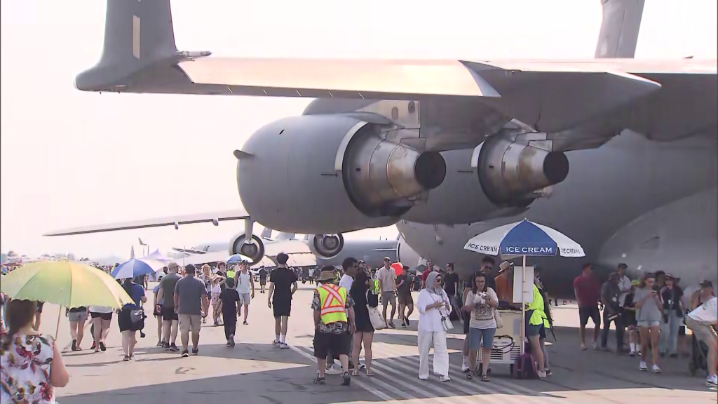 A view of planes on the tarmac at the Abbotsford Air Show on Saturday August 10, 2024.