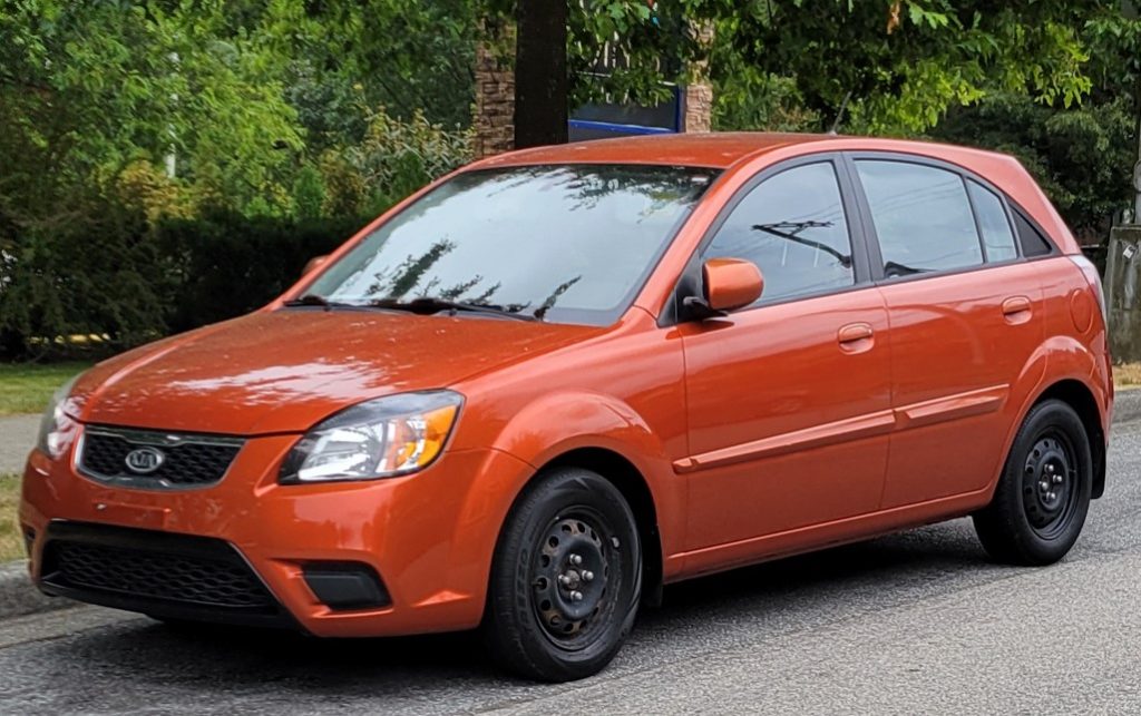 The Surrey RCMP says a Kia Rio 5, like the one pictured here, was used in the commission of an attempted arson and shooting in the Port Kells area on Aug. 10, 2024.