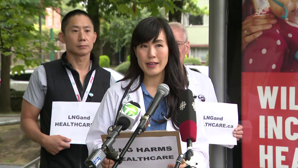 At a press conference Tuesday morning, Family Physician and President of CAPE Dr. Mellisa Lem says the oil and gas industry is scaring away doctors.