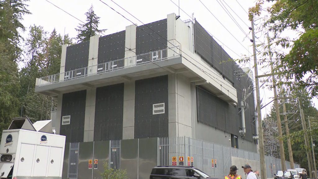 BC Hydro's new Capilano substation in North Vancouver is seen.