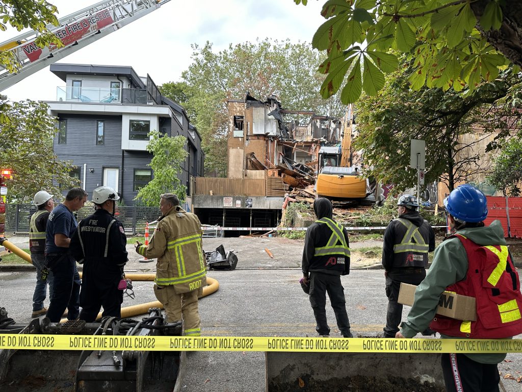 The apartment building in Vancouver's Mount Pleasant neighbourhood has been vacant since July 2023, when more than 70 people were displaced after a major fire broke out. (CityNews Image / Monika Gul)