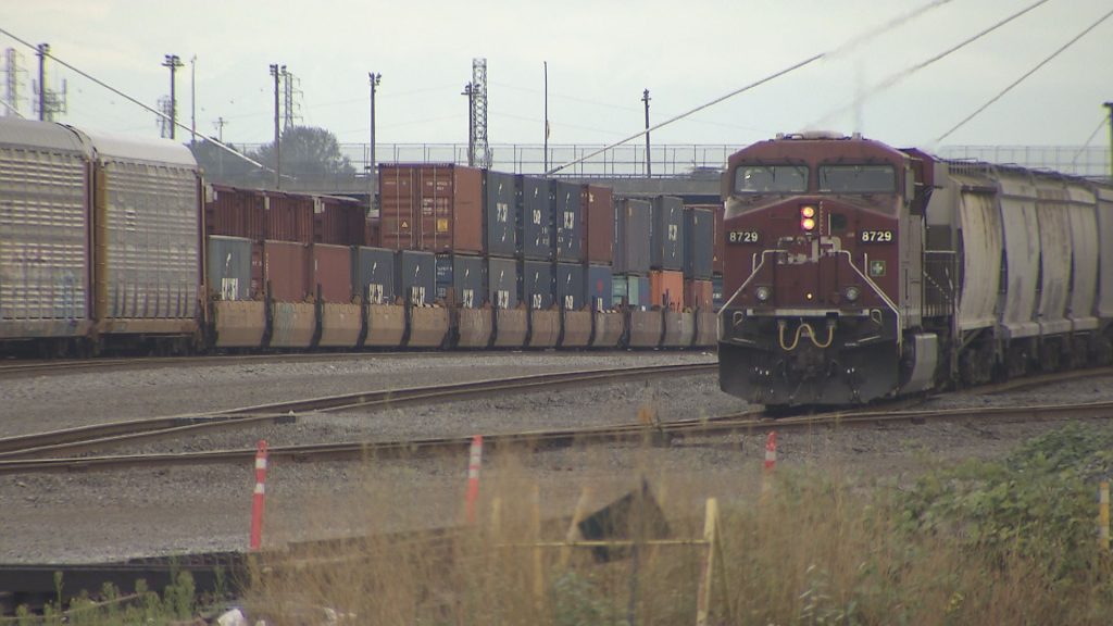 The Canadian Pacific Railyard in Port Coquitlam, B.C. is seen