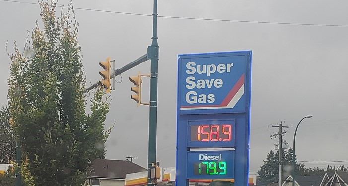 Gas prices are falling across the Lower Mainland