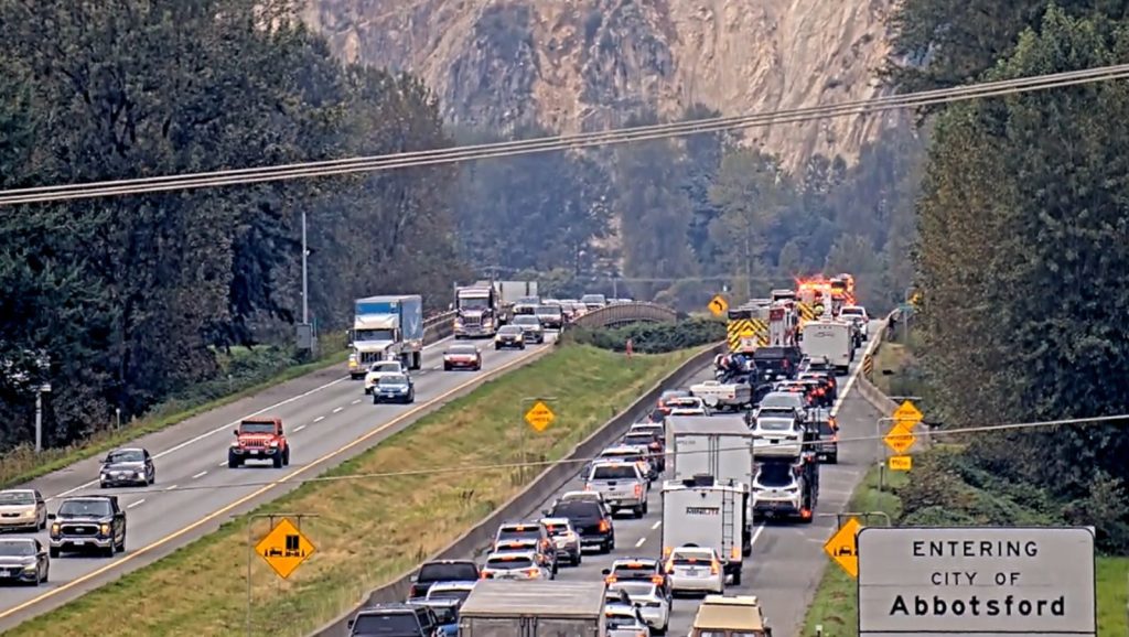 Traffic on the Abbostford Chilliwack border