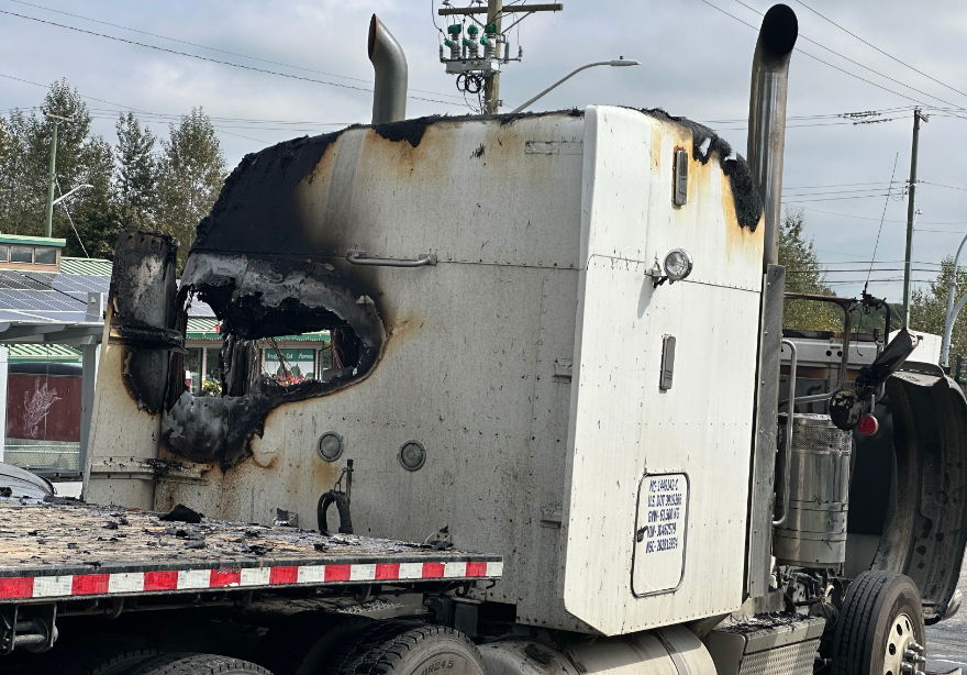 A semi-truck fire shut a portion of 72nd Avenue near 152nd Street on Sept. 3, 2024.