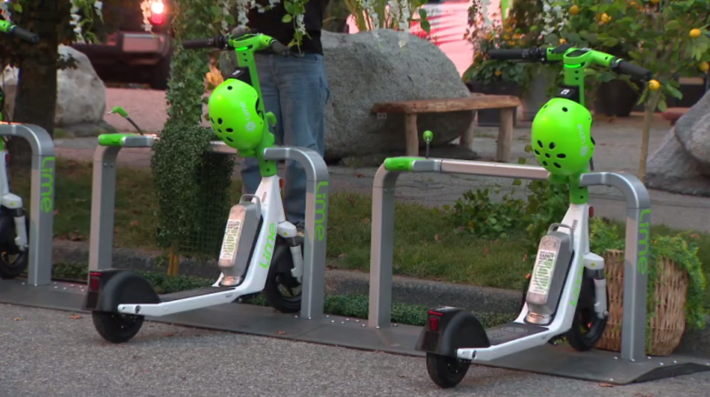 From Thursday, the shareable electric scooters can be rented from a number of docking stations in the East Vancouver area. (CityNews Image)