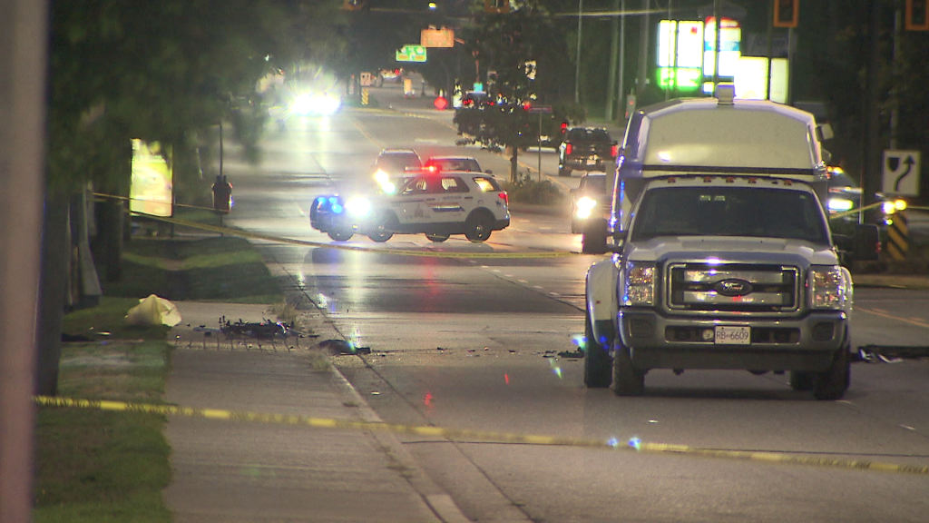 Sgt. Joe Leeson with Langley RCMP tells 1130 NewsRadio that the collision happened near the intersection of 268 Street and Fraser Highway. (CityNews Image)